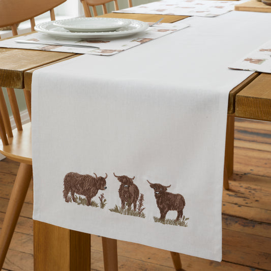 Catherine Lansfield Angus Highland Cow Table Runner