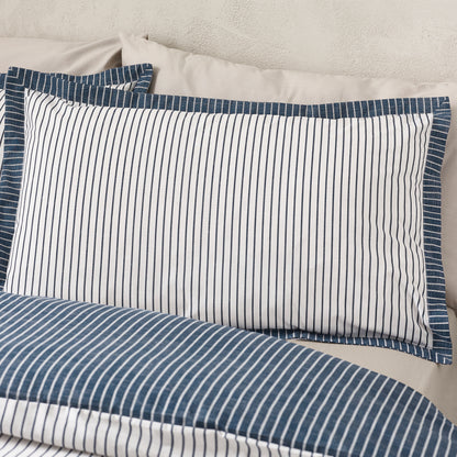 Catherine Lansfield Oxford Pinstripe Duvet Cover Set - Navy