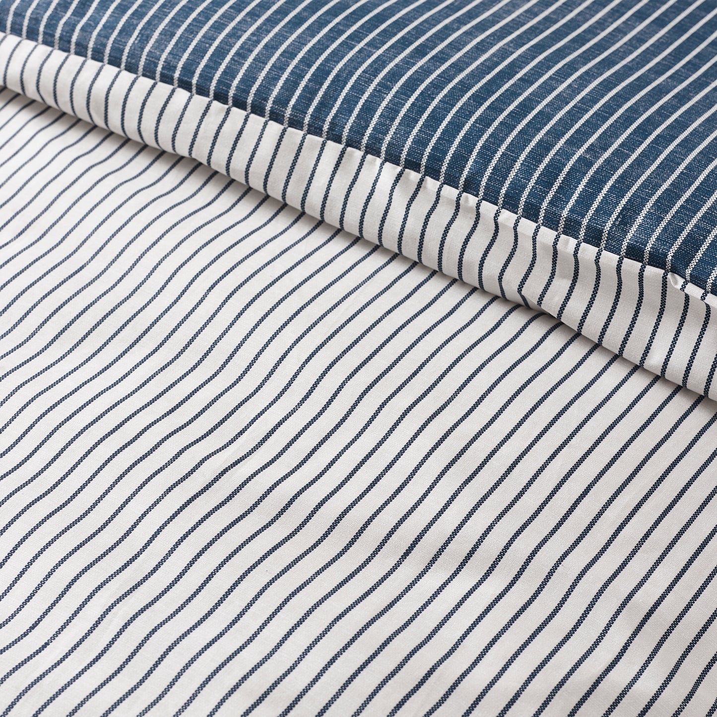 Catherine Lansfield Oxford Pinstripe Duvet Cover Set - Navy