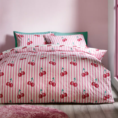 Catherine Lansfield Disco Cherries Duvet Cover Set