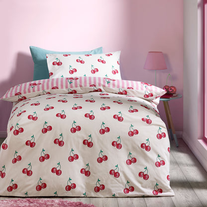 Catherine Lansfield Disco Cherries Duvet Cover Set