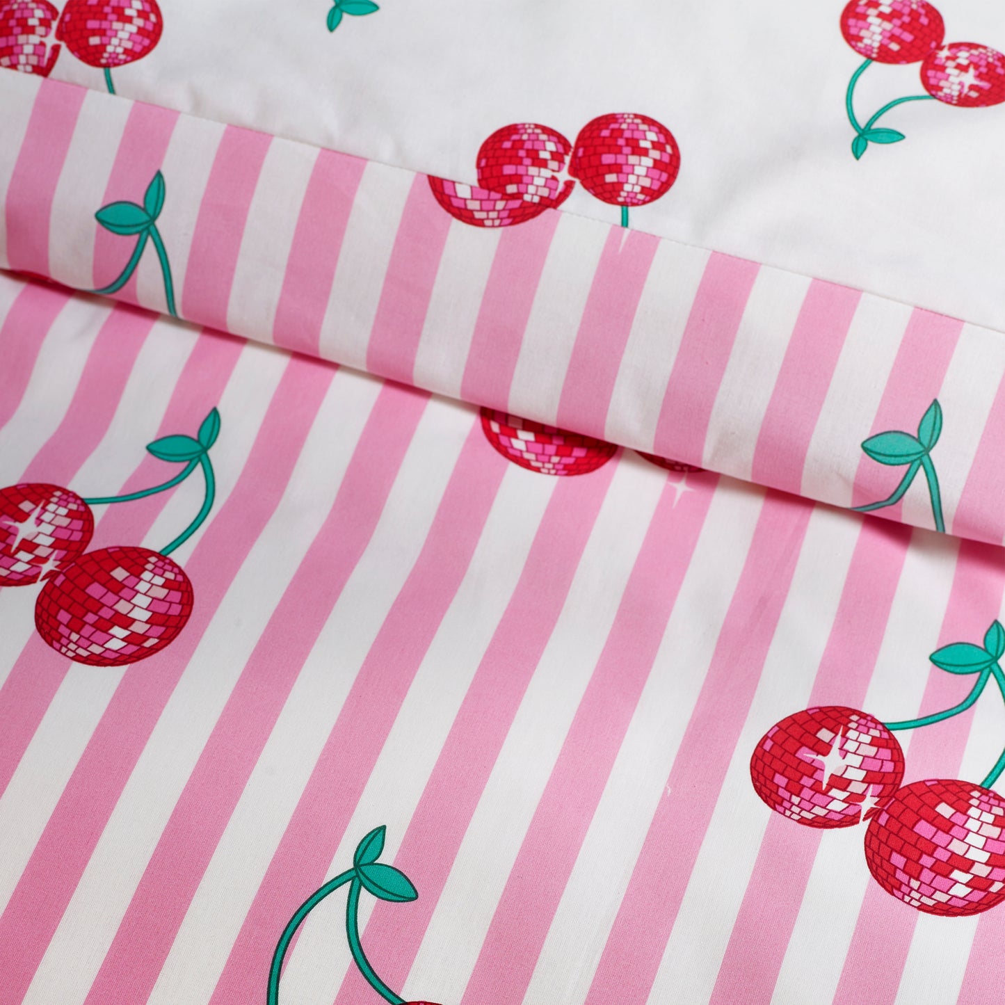 Catherine Lansfield Disco Cherries Duvet Cover Set