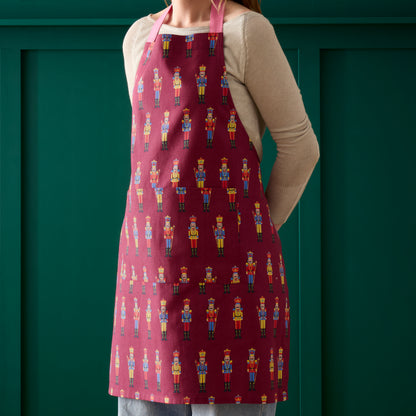 Catherine Lansfield Christmas Nutcracker Apron - Plum