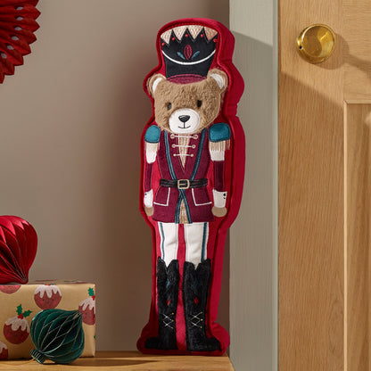 Catherine Lansfield Christmas Nutcracker Bear 3D Cushion