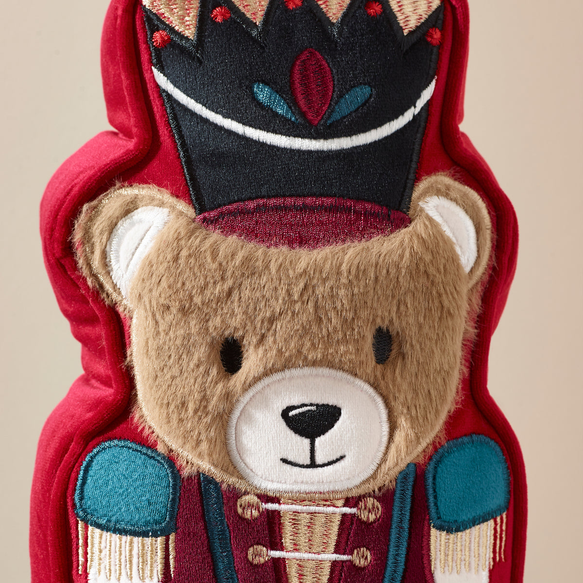 Catherine Lansfield Christmas Nutcracker Bear 3D Cushion