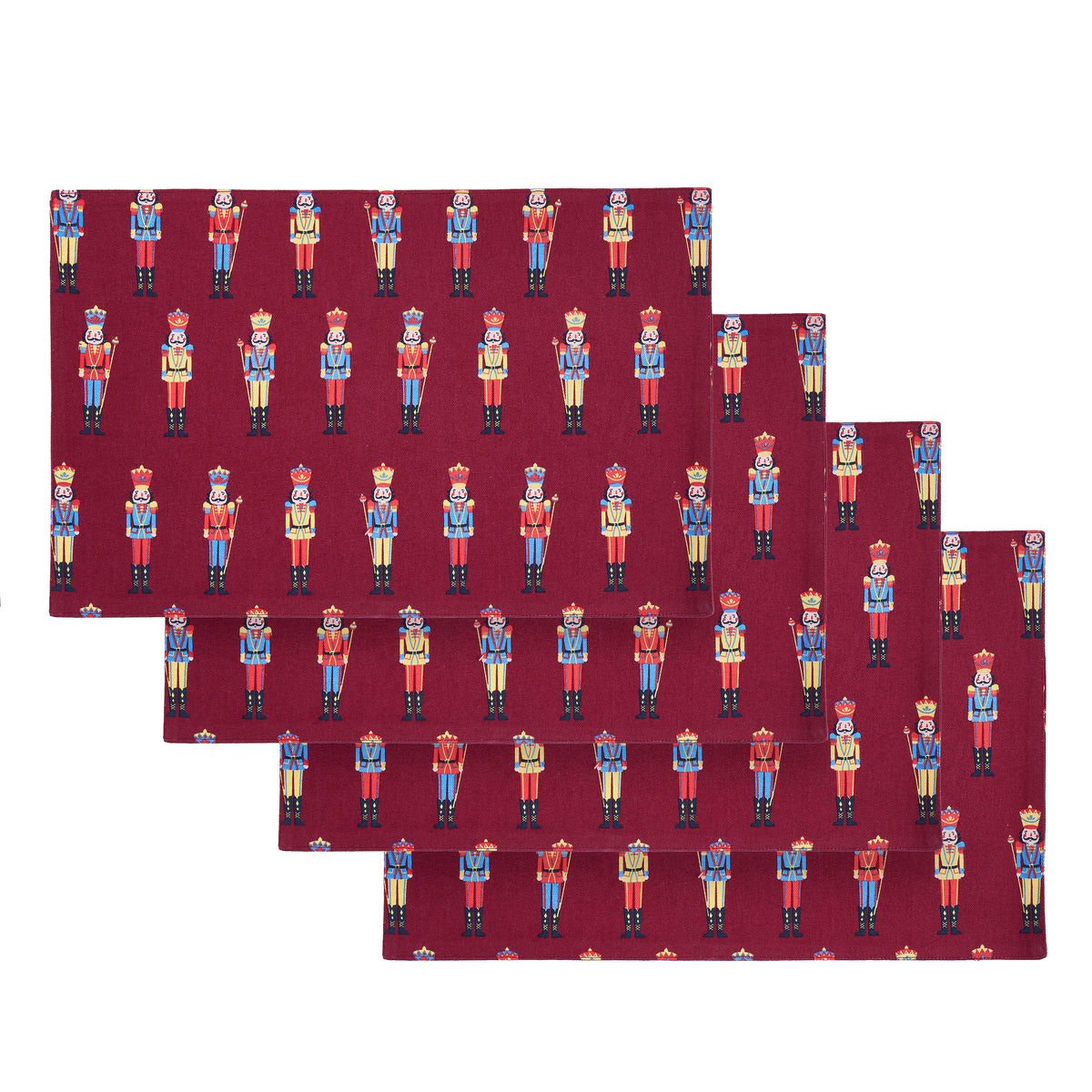 Catherine Lansfield Christmas Nutcracker Placemats (Pack of 4) - Plum