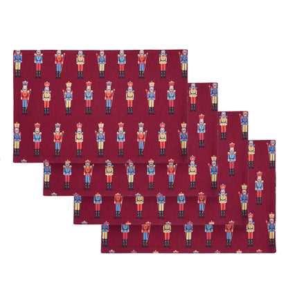 Catherine Lansfield Christmas Nutcracker Placemats (Pack of 4) - Plum