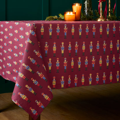 Catherine Lansfield Christmas Nutcracker Table Cloth - Plum
