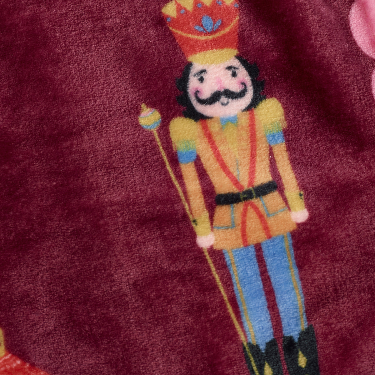 Catherine Lansfield Christmas Nutcracker Throw - Plum