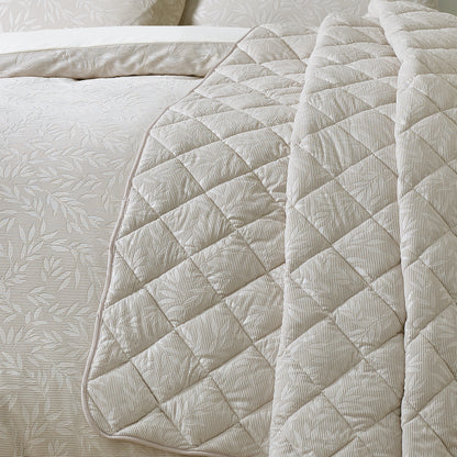 Catherine Lansfield Corded Leaves Bedspread