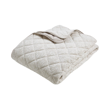 Catherine Lansfield Corded Leaves Bedspread