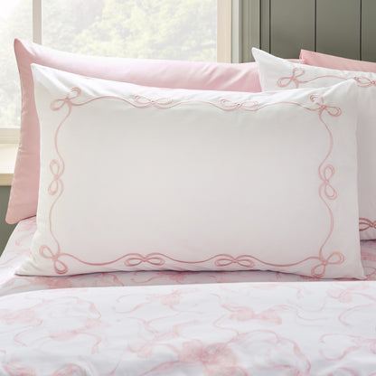 Catherine Lansfield Bow Embroidery Duvet Cover Set