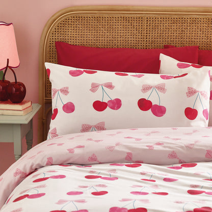 Catherine Lansfield Cherries And Bows Duvet Cover Set