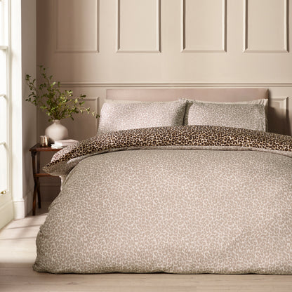 Catherine Lansfield Animal Print Duvet Cover Set - Brown