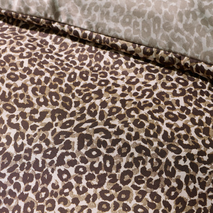 Catherine Lansfield Animal Print Duvet Cover Set - Brown