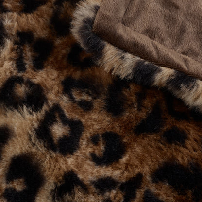 Catherine Lansfield Animal Print Throw - Brown