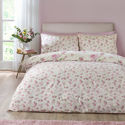 Catherine Lansfield Avebury Floral Duvet Cover Set - Cream