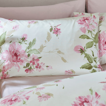 Catherine Lansfield Avebury Floral Duvet Cover Set - Cream