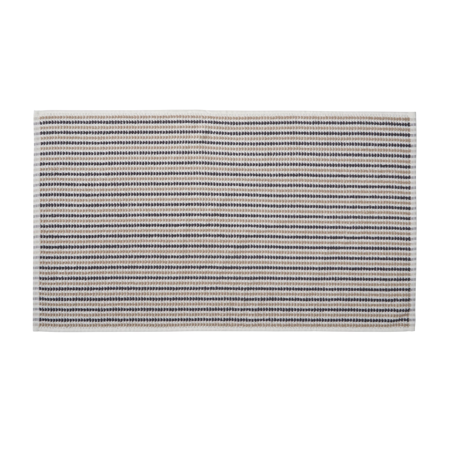 Catherine Lansfield Rice Weave Stripe Bath Towels - Grey