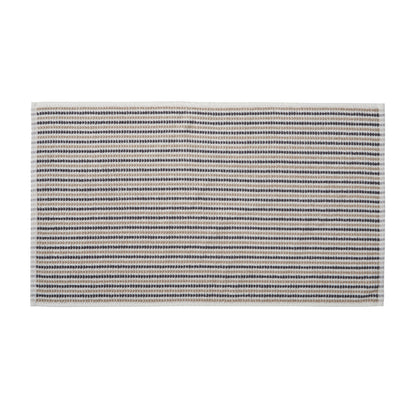Catherine Lansfield Rice Weave Stripe Bath Towels - Grey