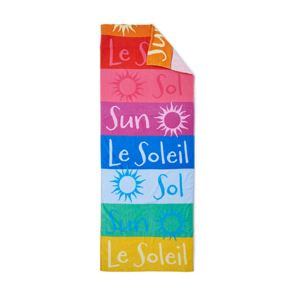 Catherine Lansfield Block Stripe Lounger Beach Towel