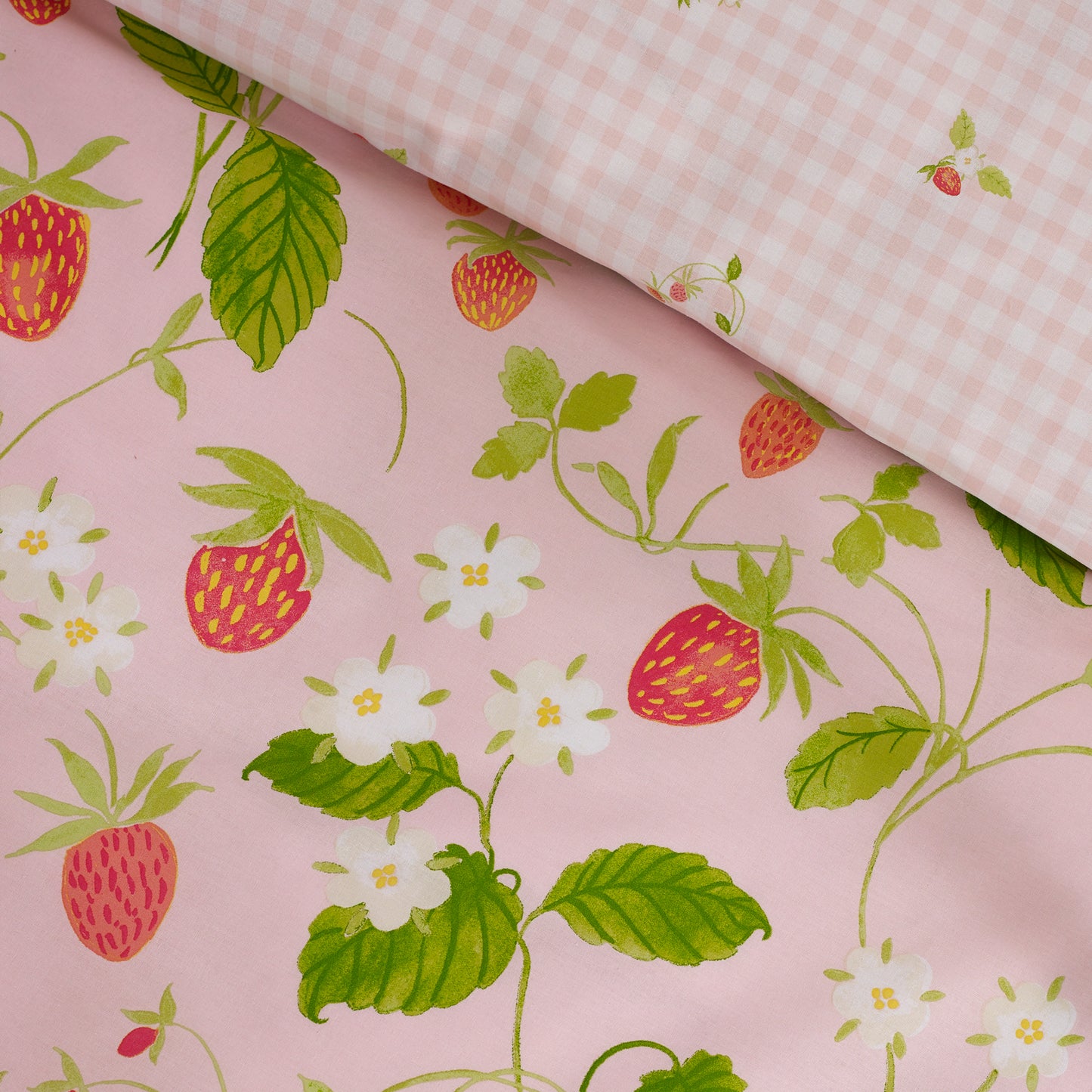 Catherine Lansfield Strawberry Frills Duvet Cover Set - Pink
