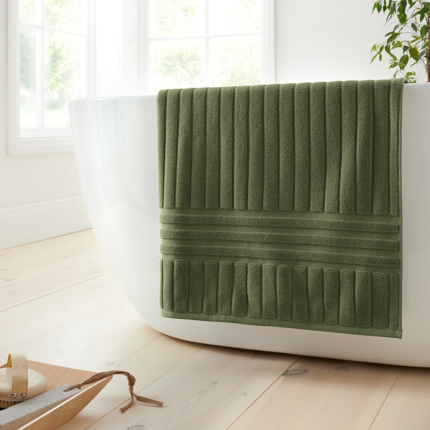 Bianca Hotel Bath Towels - Olive Green