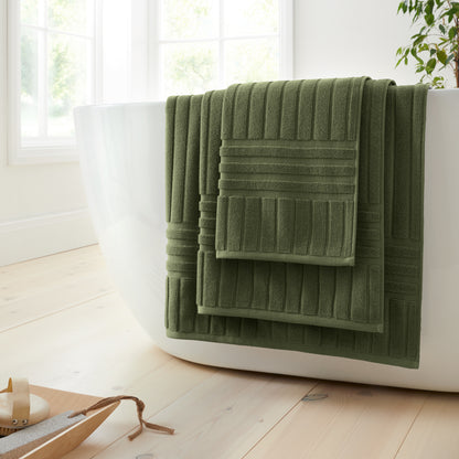 Bianca Hotel Bath Towels - Olive Green