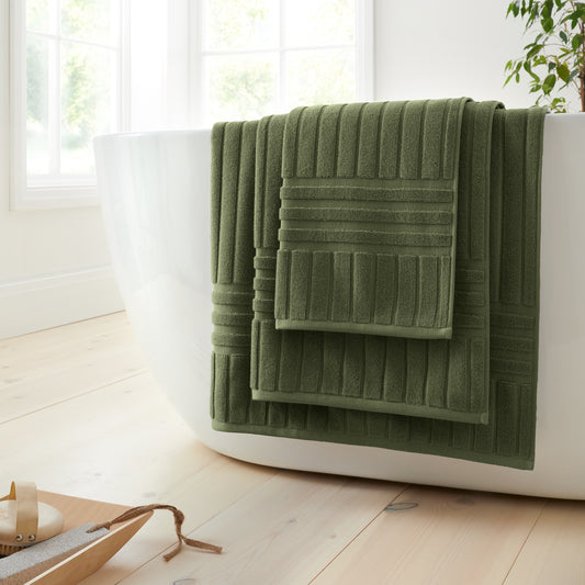 Bianca Hotel Bath Towels - Olive Green