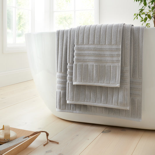 Bianca Hotel Bath Towels - Silver