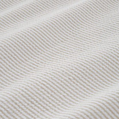 Bianca Seersucker Woven Stripe Duvet Cover Set - Natural