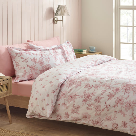 Catherine Lansfield Mirabelle Duvet Cover Set - Pink