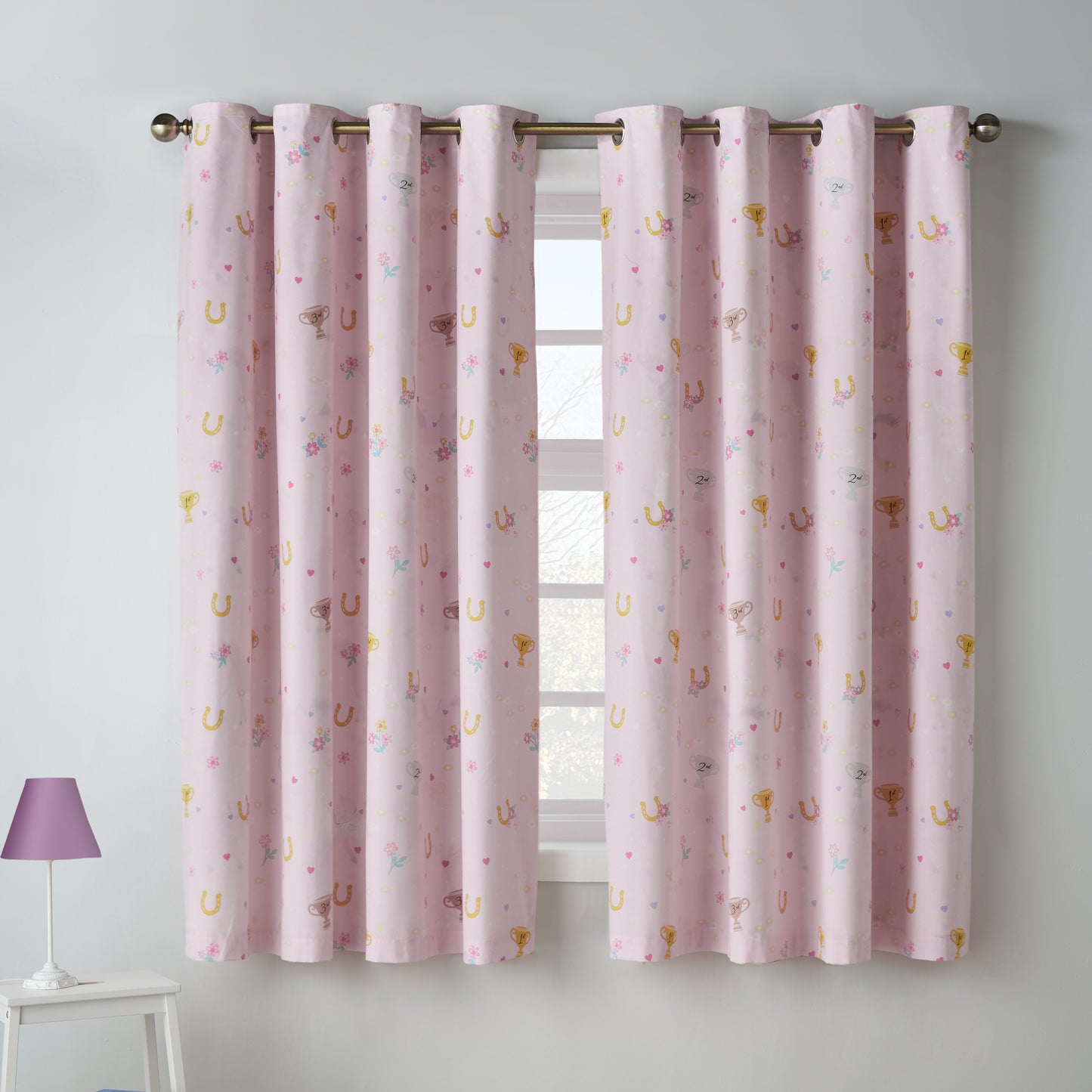 Catherine Lansfield Happy Horses Eyelet Curtains