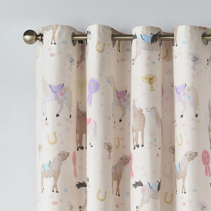 Catherine Lansfield Happy Horses Eyelet Curtains