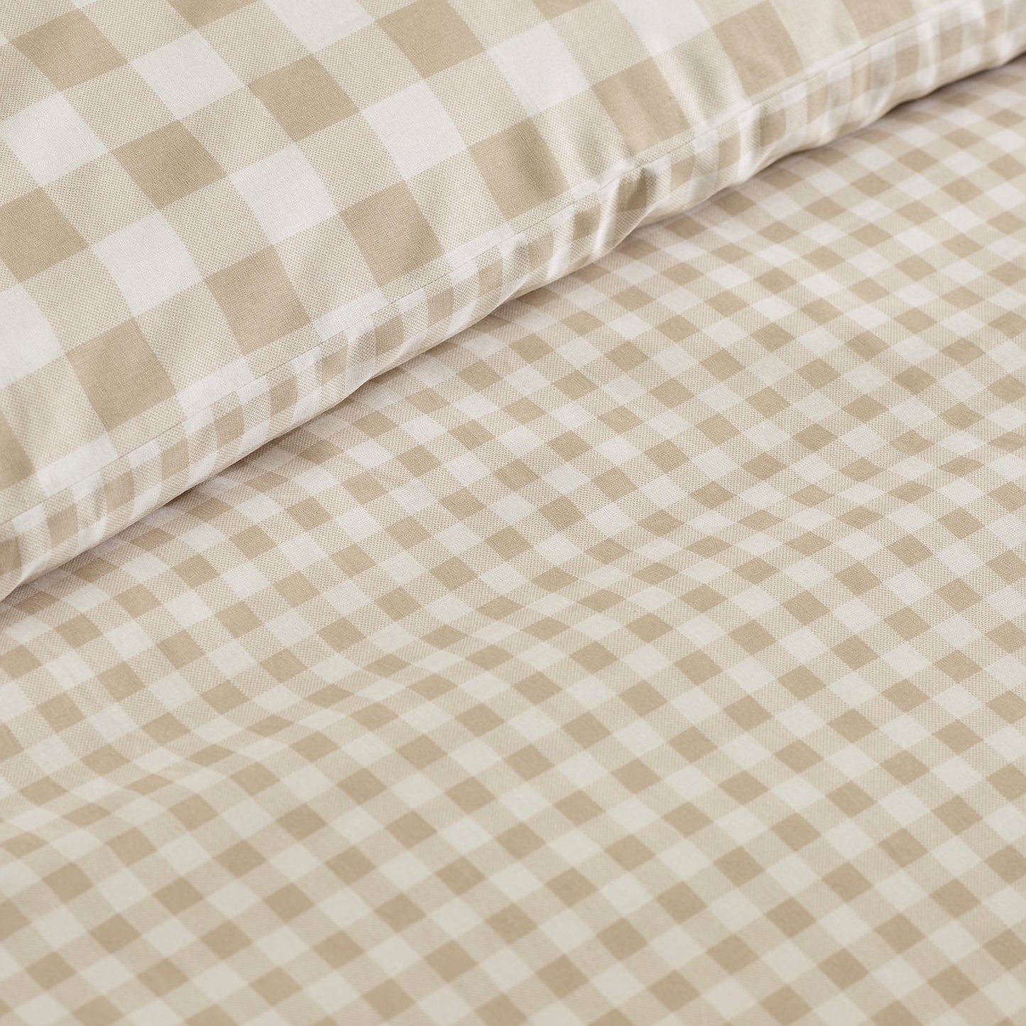 Catherine Lansfield Bamford Gingham Check Duvet Cover Set - Natural