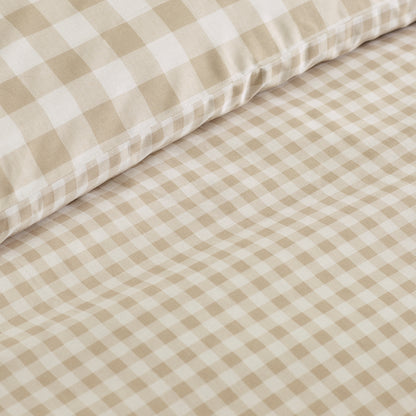 Catherine Lansfield Bamford Gingham Check Duvet Cover Set - Natural