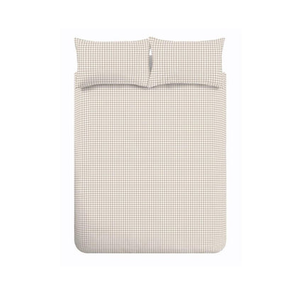 Catherine Lansfield Bamford Gingham Check Duvet Cover Set - Natural
