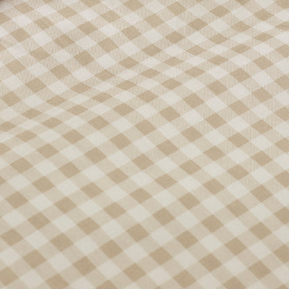 Catherine Lansfield Bamford Gingham Check Fitted Sheet - Natural