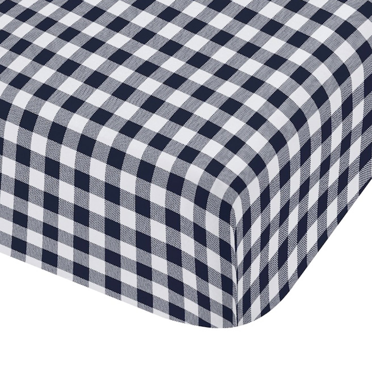 Catherine Lansfield Bamford Gingham Check Fitted Sheet - Navy