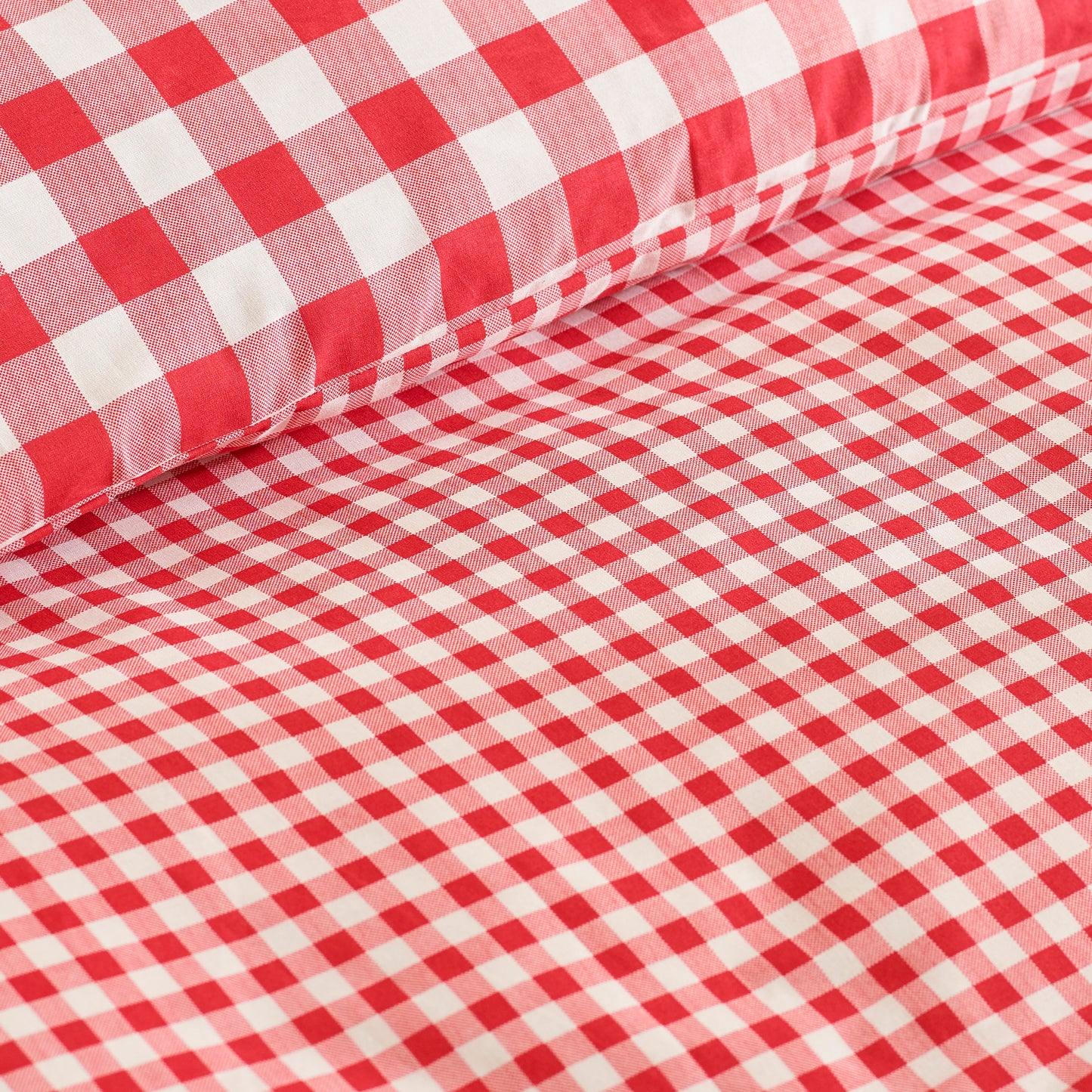 Catherine Lansfield Bamford Gingham Check Duvet Cover Set - Red
