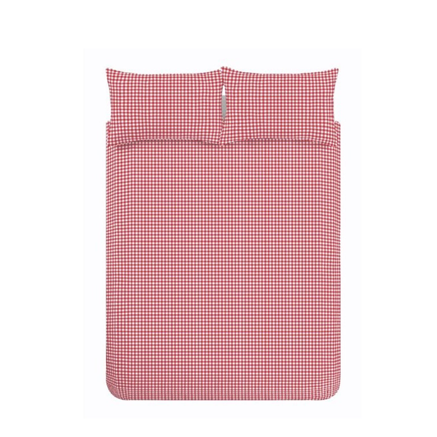 Catherine Lansfield Bamford Gingham Check Duvet Cover Set - Red
