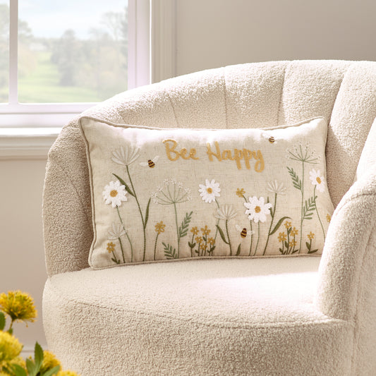 Catherine Lansfield Bee Happy Filled Cushion