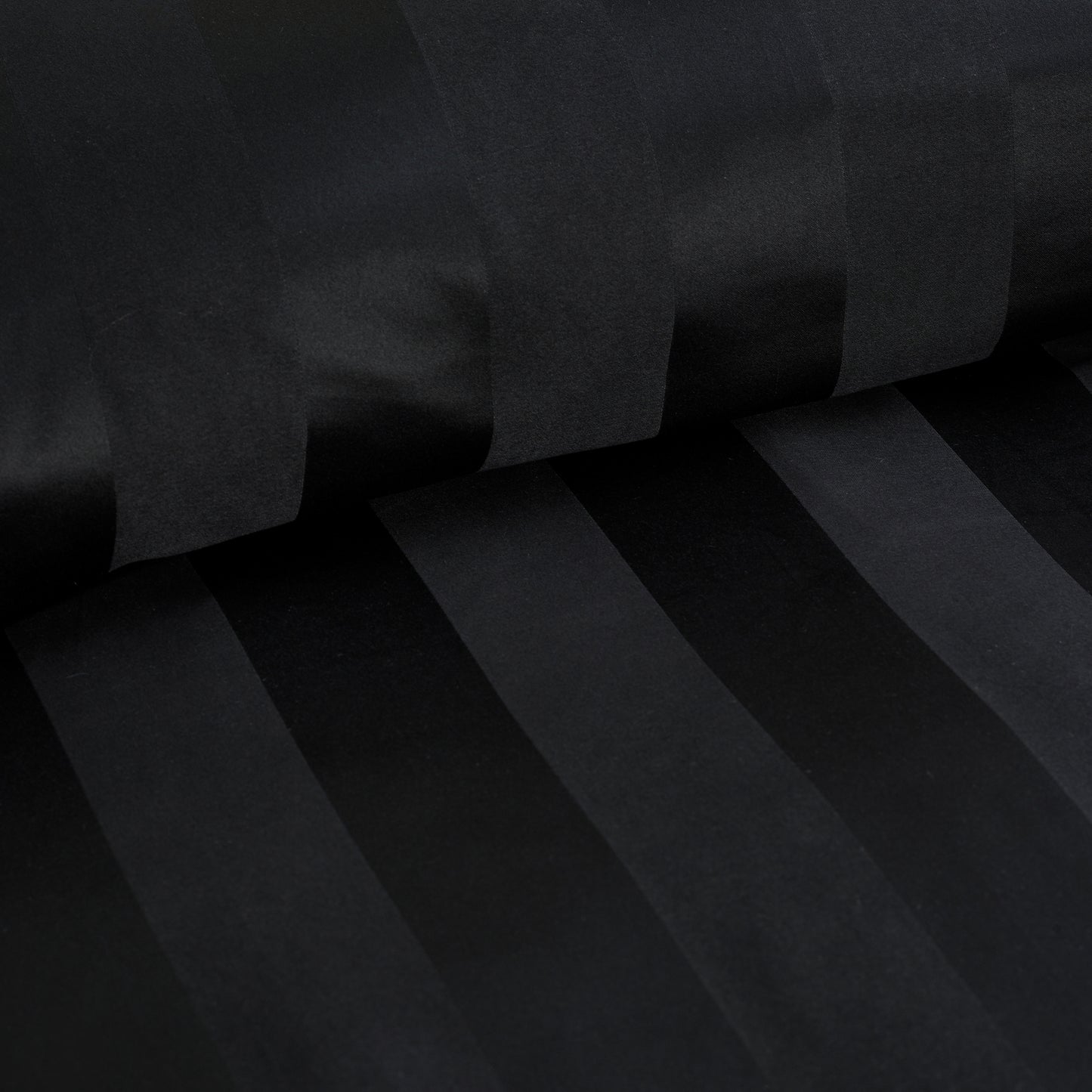 Catherine Lansfield So Soft Satin Stripe Fitted Sheet - Black
