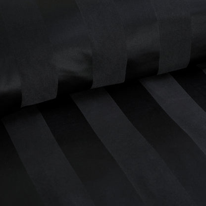 Catherine Lansfield So Soft Satin Stripe Fitted Sheet - Black