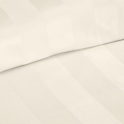 Catherine Lansfield So Soft Satin Stripe Duvet Cover Set - Cream