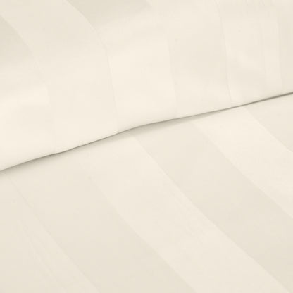 Catherine Lansfield So Soft Satin Stripe Fitted Sheet - Cream