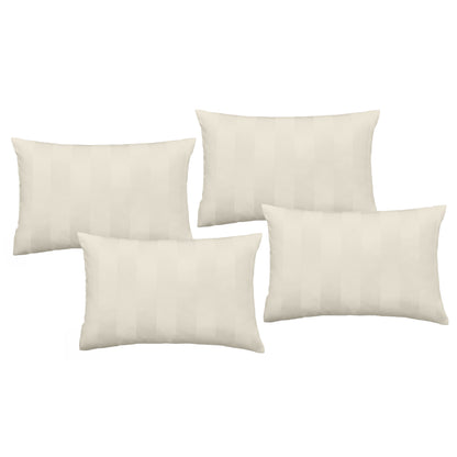 Catherine Lansfield So Soft Satin Stripe Fitted Sheet - Cream