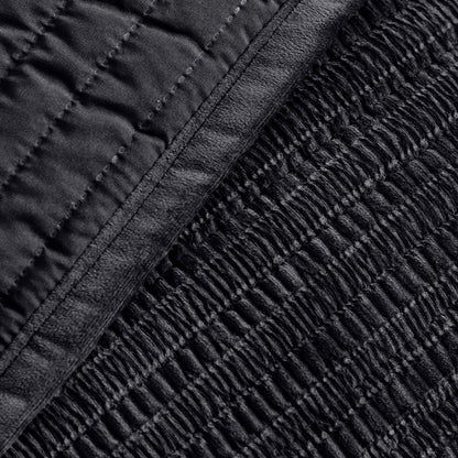 Catherine Lansfield Velvet Pinsonic Bedspread - Black