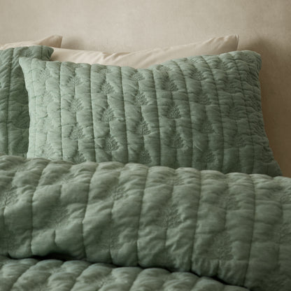 Pineapple Elephant Tamba Leaf Duvet Cover Set - Green