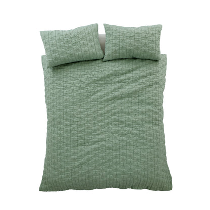 Pineapple Elephant Tamba Leaf Duvet Cover Set - Green